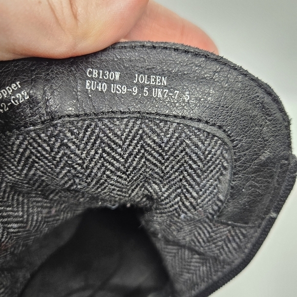 Aetrex Joleen heeled ankle boots black with gray woven detail EU 40 US 9-9.5 - Picture 12 of 13